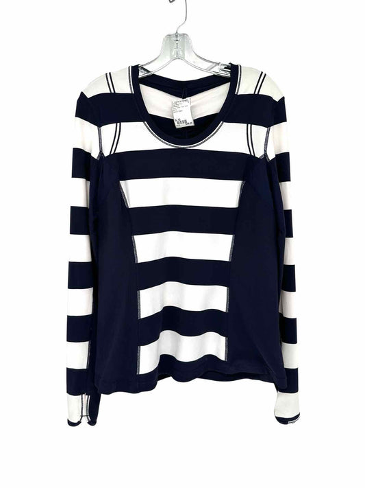 Lululemon Switch Back Navy  Long Sleeve Top Size 12