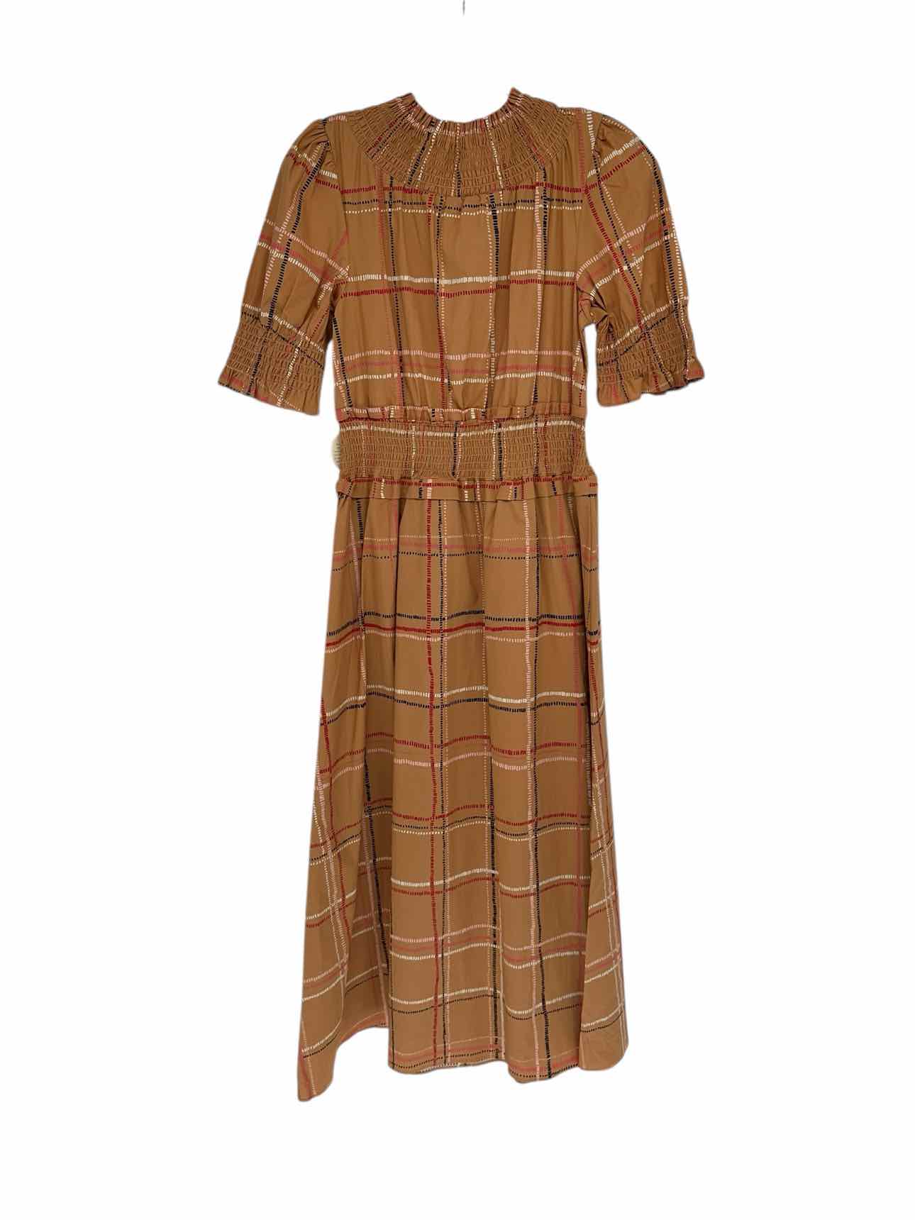 Spartina 449 Adelaide Midi Tan Dress Size S **NEW**