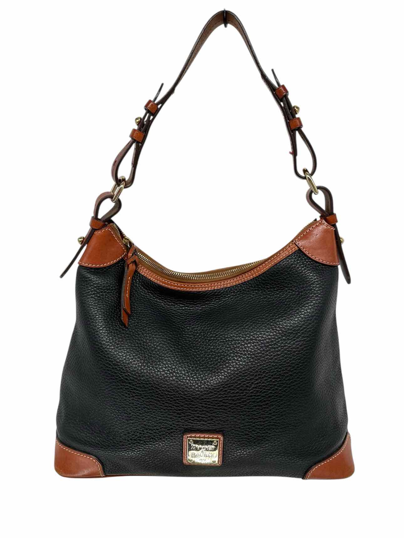 Dooney & Bourke Pebbled Grain Hobo Black Leather Hobo