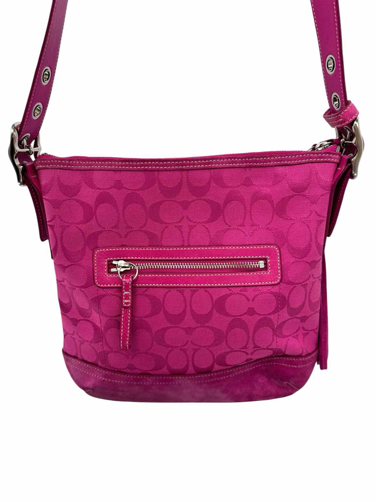 Coach Hot Pink Canvas Crossbody