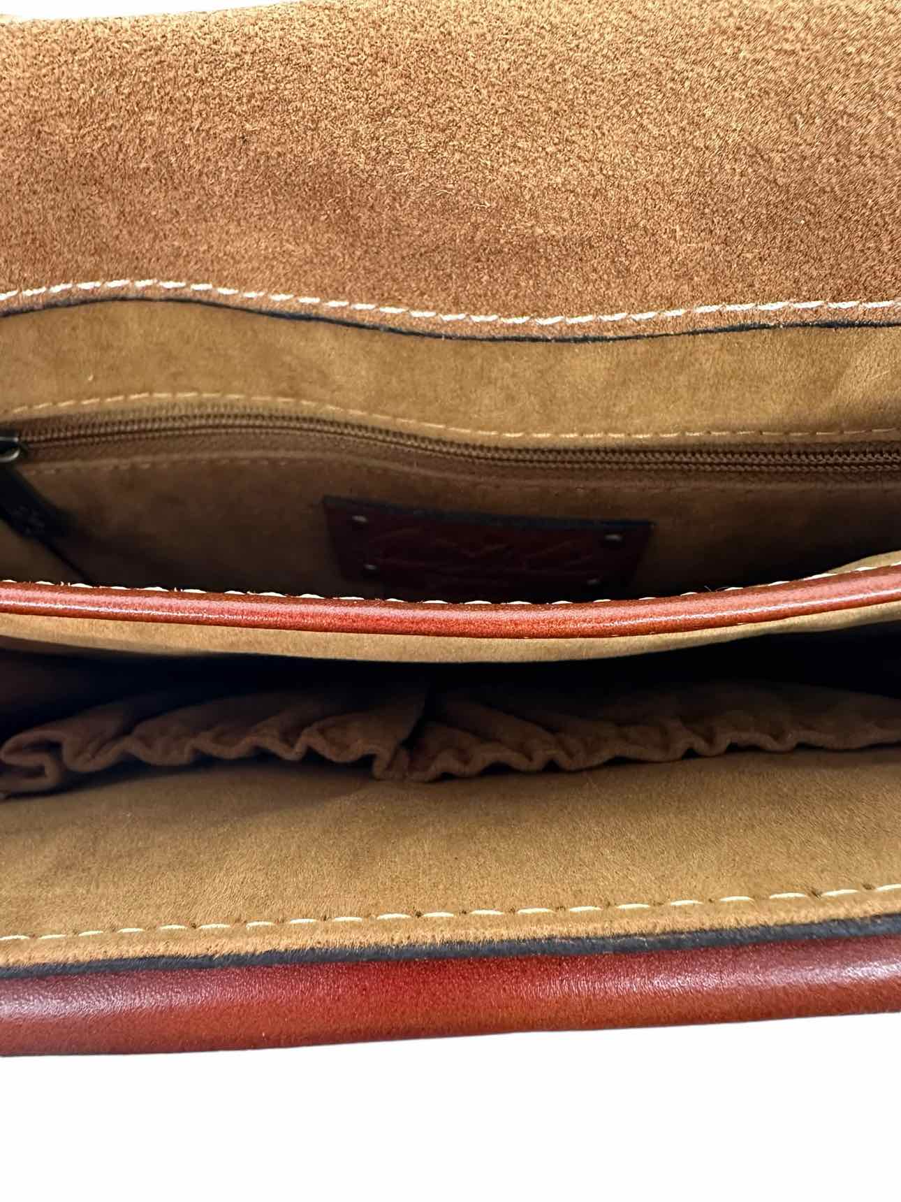 Patricia Nash Murcia Tan Leather Messenger **NEW**