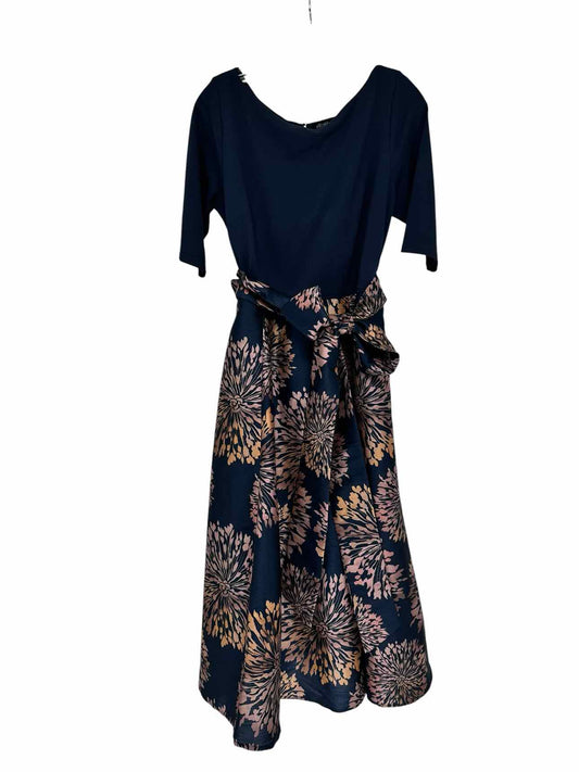 eShakti Navy Short Sleeve Dress Size 14