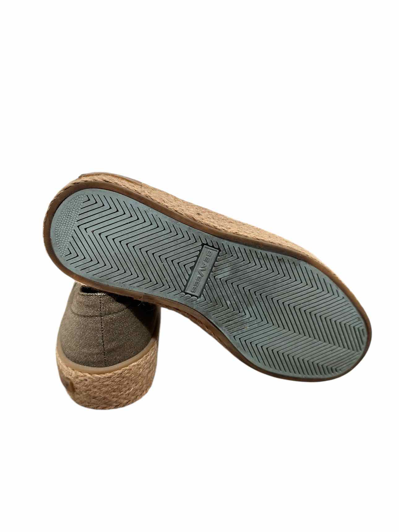 SeaVees Olive Oceanside Platform Espadrille Shoe Size 6.5