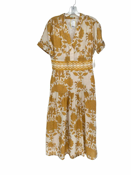 Spartina 449 Natalee Midi McAllister Boho Gold Dress Size XS **NEW**