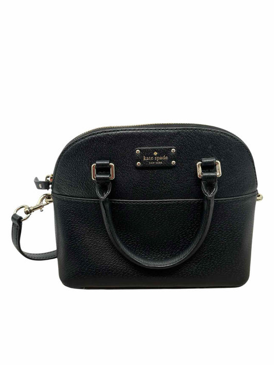 Kate Spade Small Carli Grove Street Black Leather Satchel