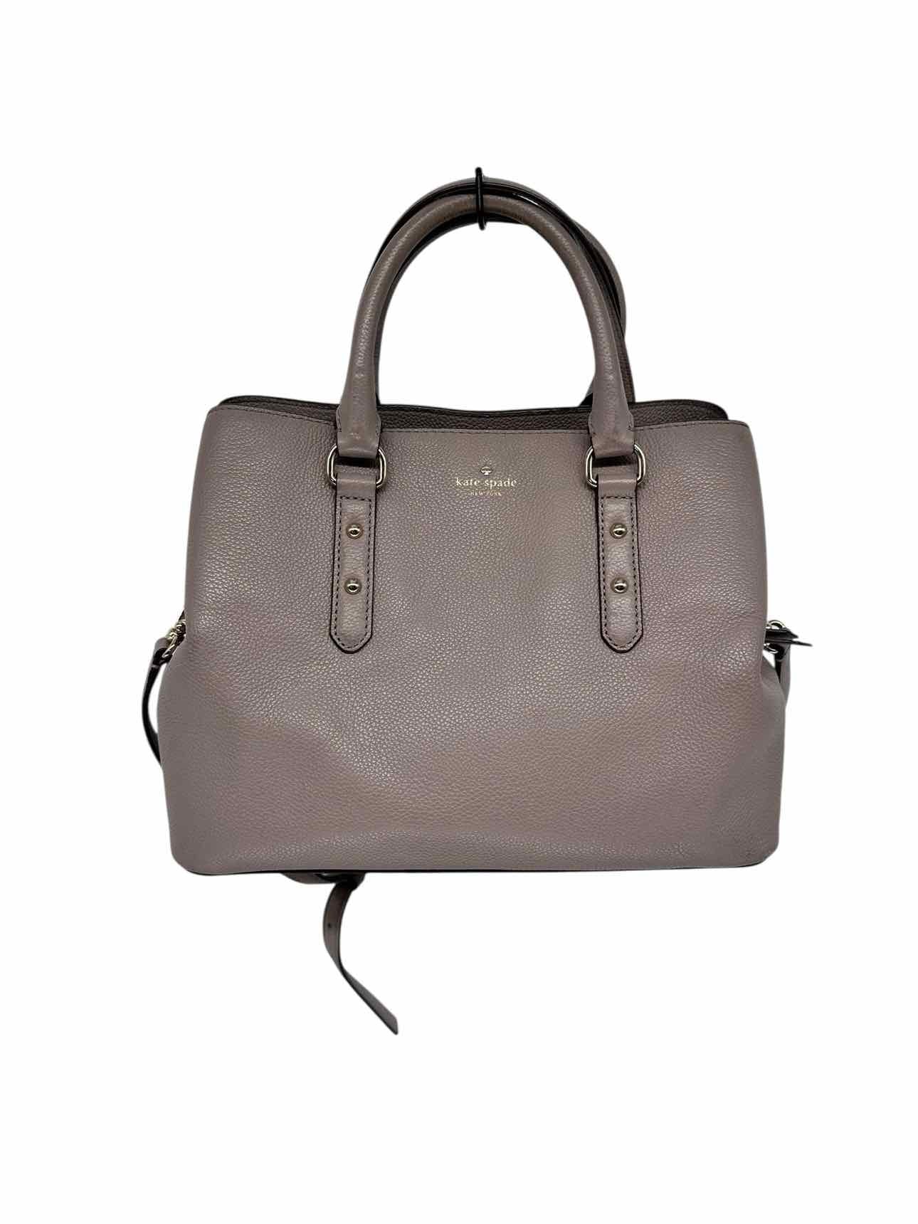 Kate Spade Larchmont Avenue Evangelie Taupe Leather Satchel