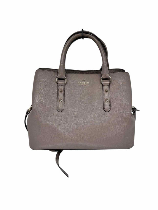 Kate Spade Larchmont Avenue Evangelie Taupe Leather Satchel