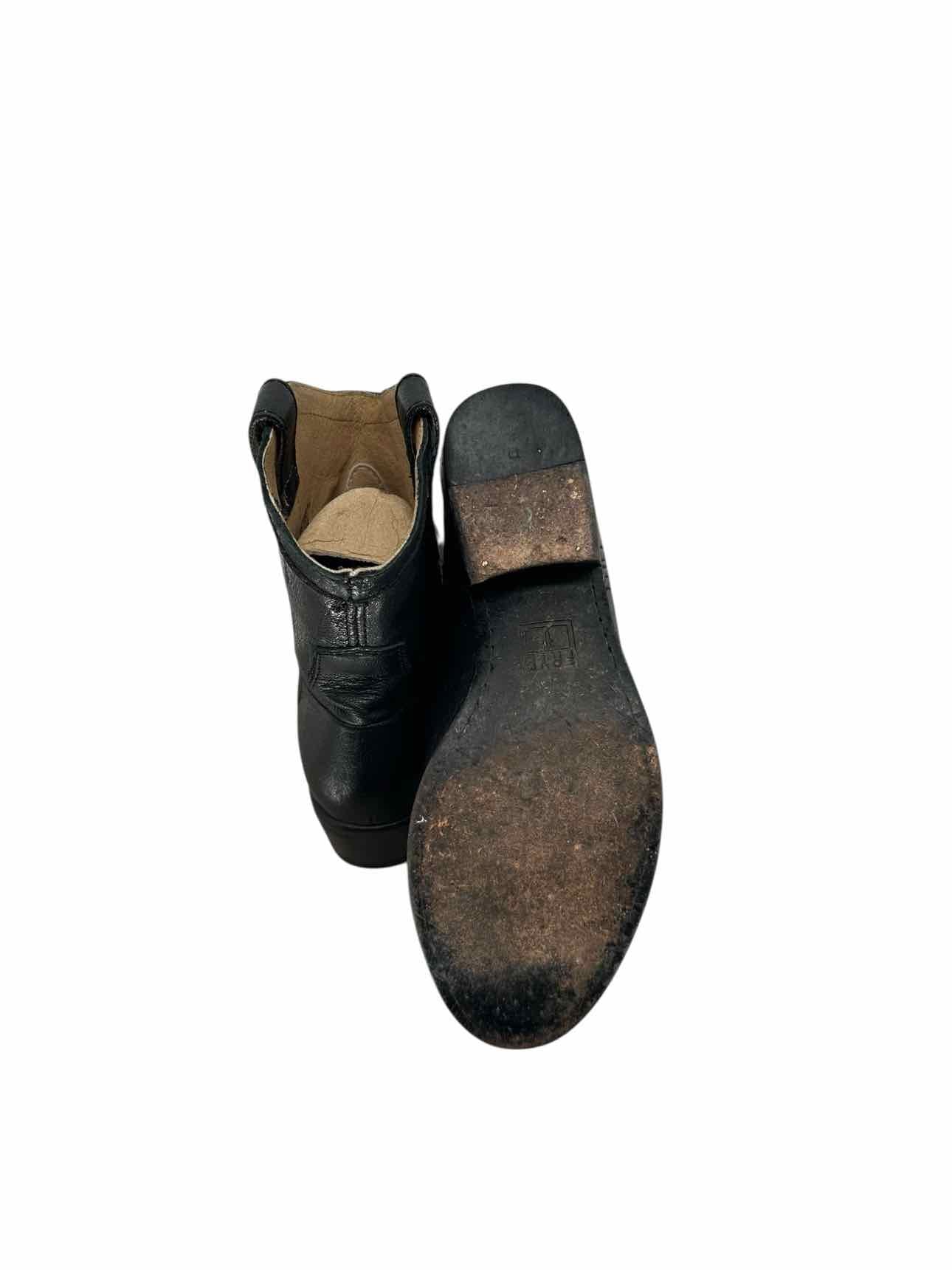 Frye Carson Shortie Western Ankle Boot Black Shoe Size 7