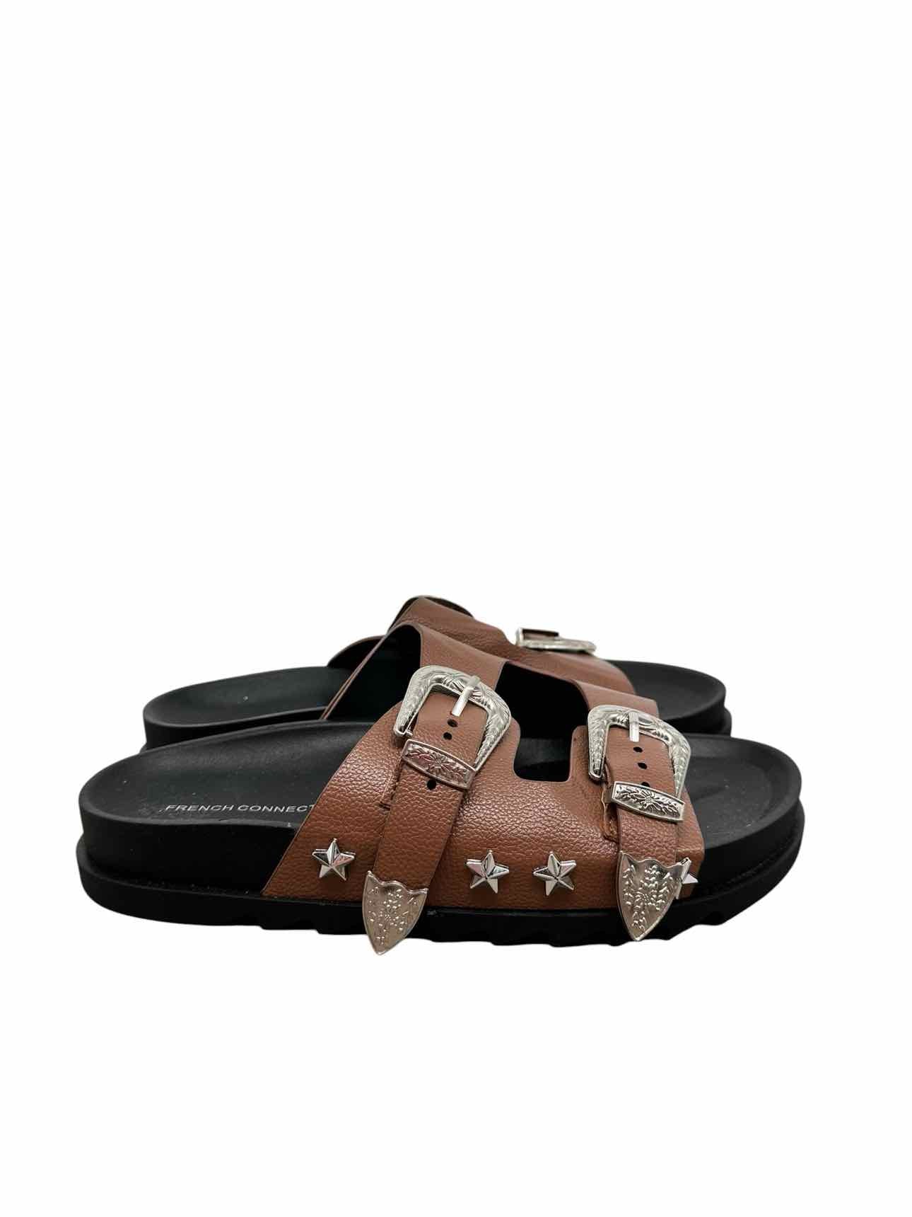 French Connection Western Slides Tan Shoe Size 8 **NEW**