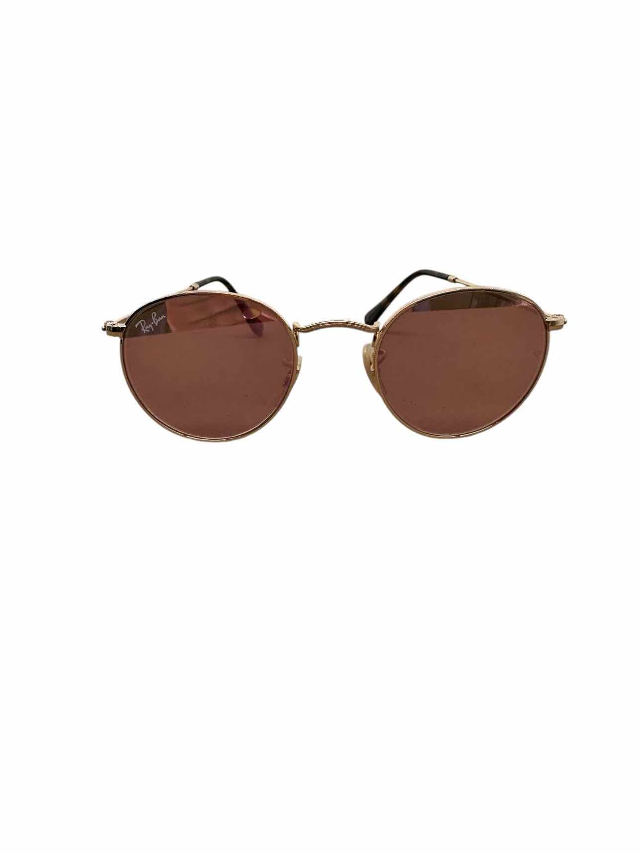 Ray-Ban Round Metal in Arista Gold & Brown Lenses Sunglasses