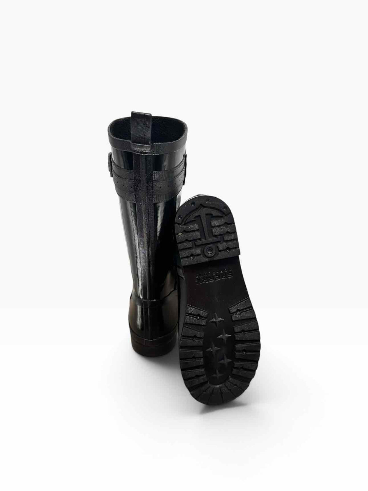 Sperry Walker Atlantic Rain Boot Black Shoe Size 8