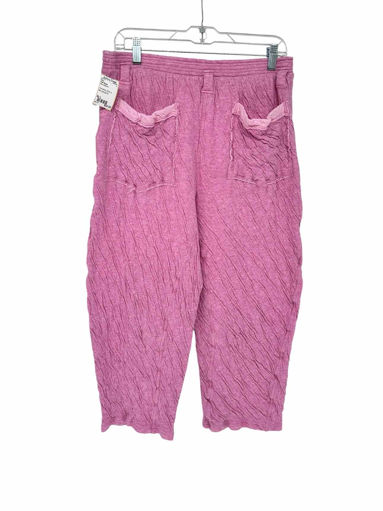 Free People Intimately Wait a Minute Pants Pink Size L