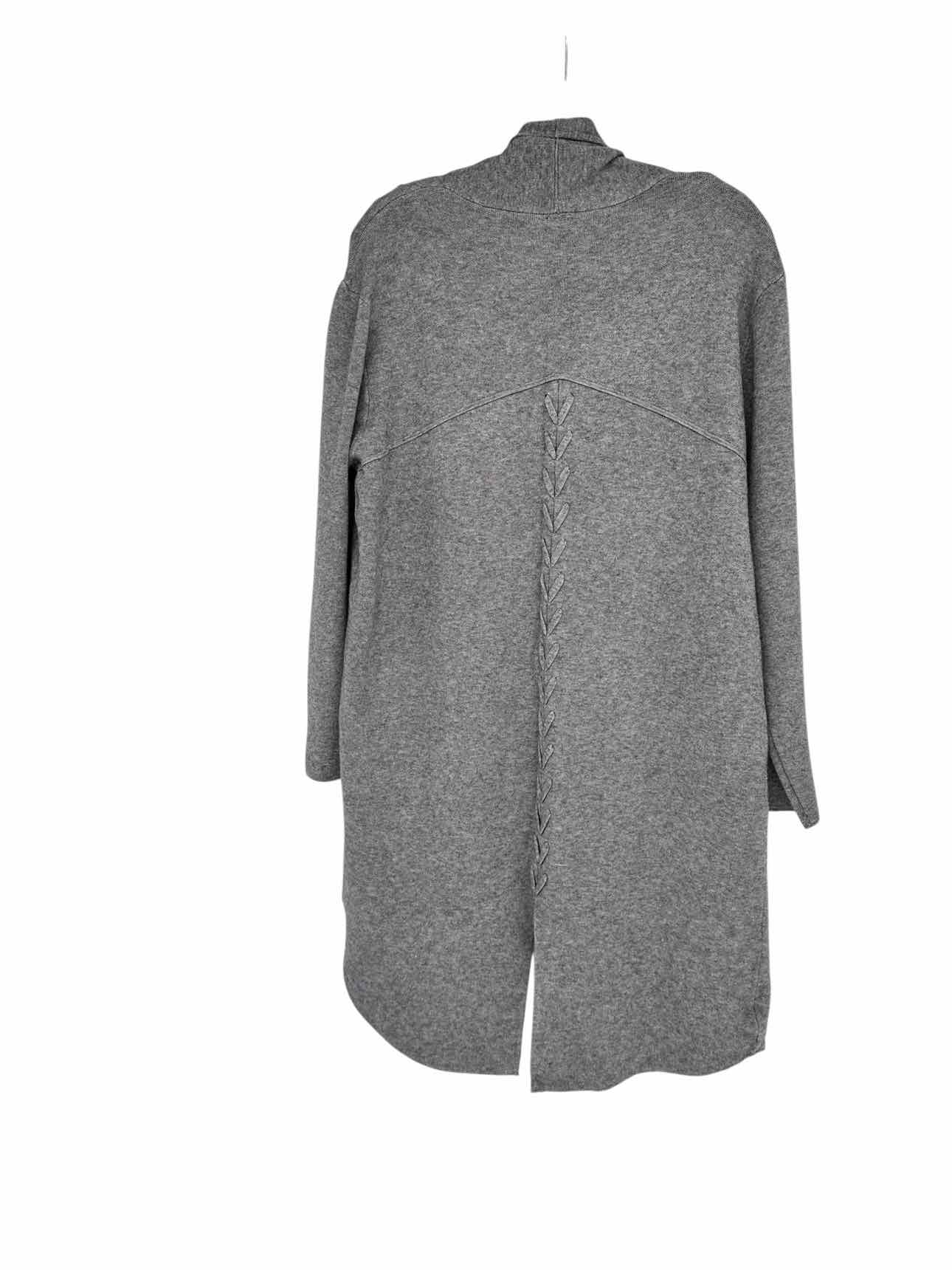 Coco +  Carmen Gray Lattice Back Duster Cardigan Size S/M
