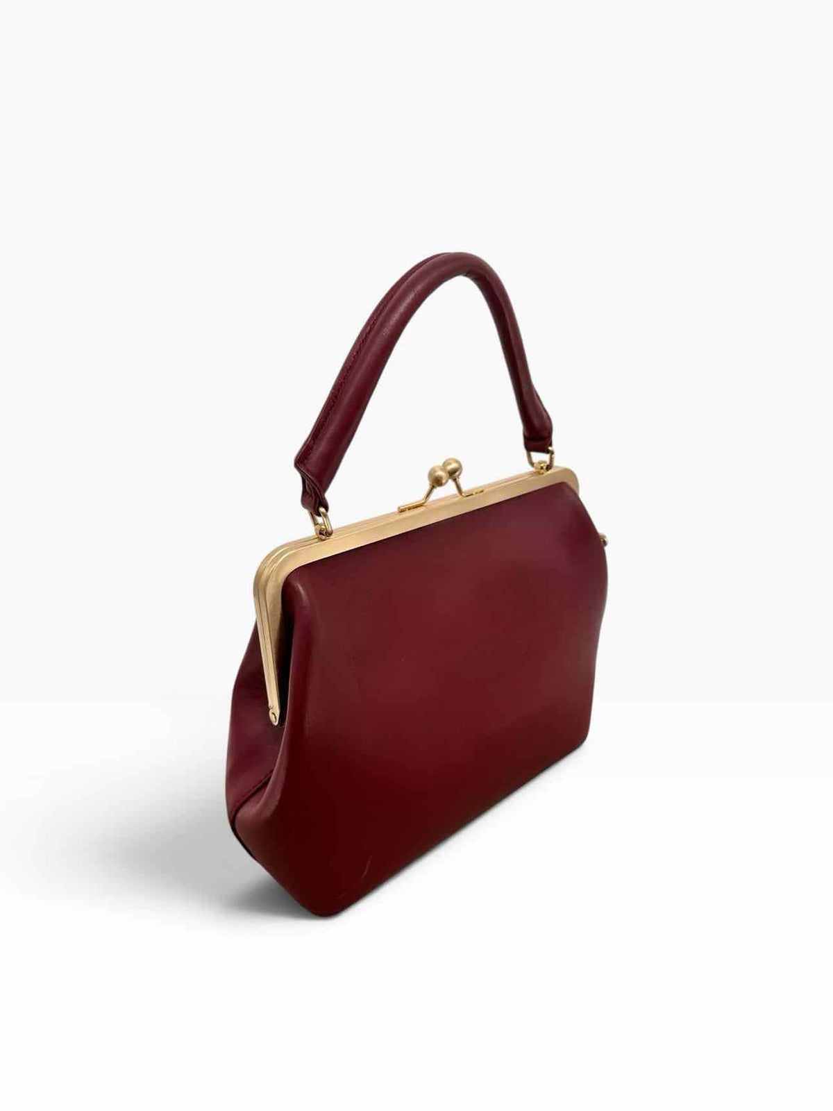 Jemma Jojo Kiss Lock Red Leather Arm Bag