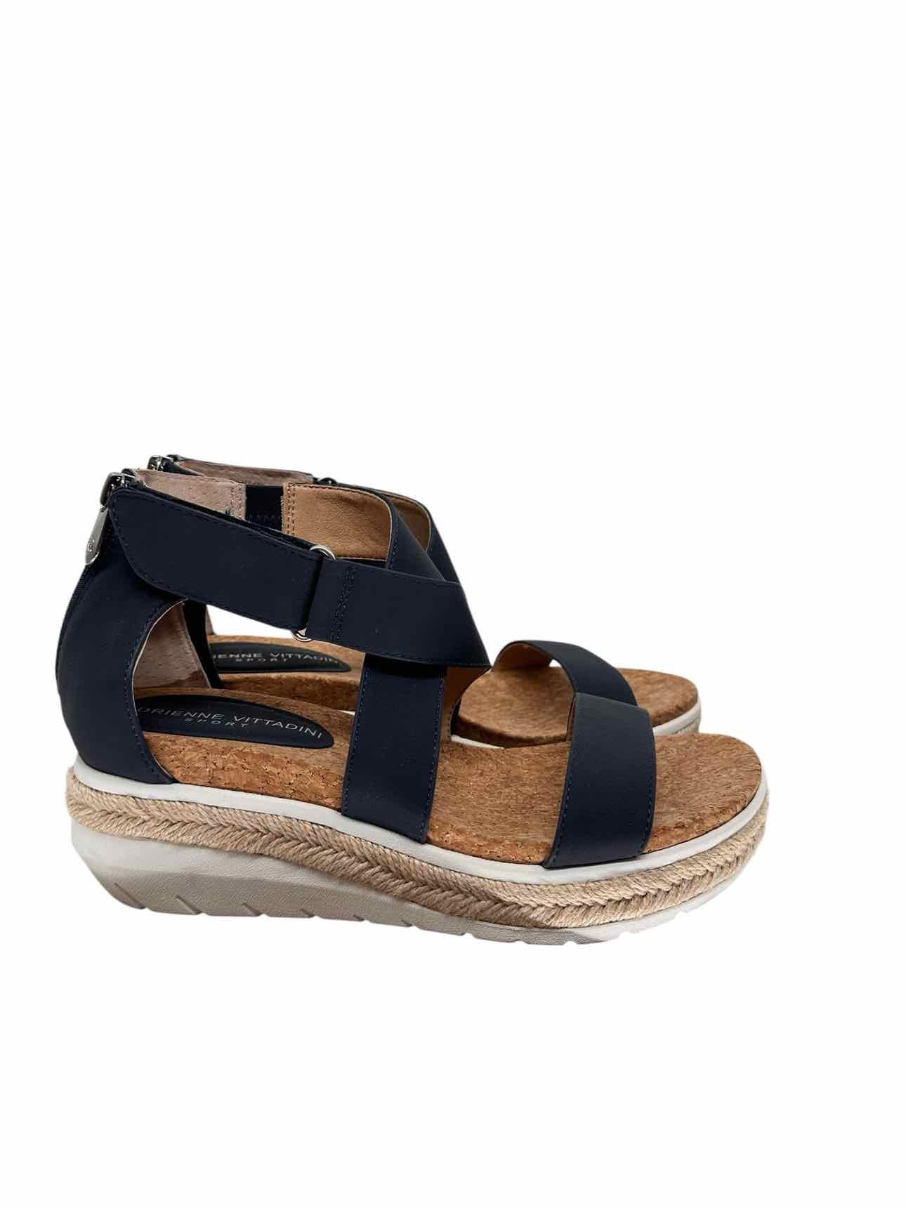 Adrienne Vittadini Navy Shoe Size 7.5 Sandals
