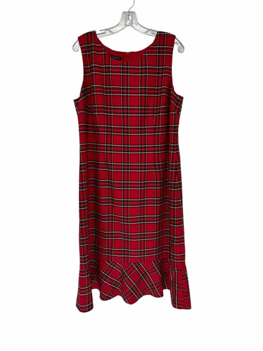 Talbots Red Plaid Size 14 Dress