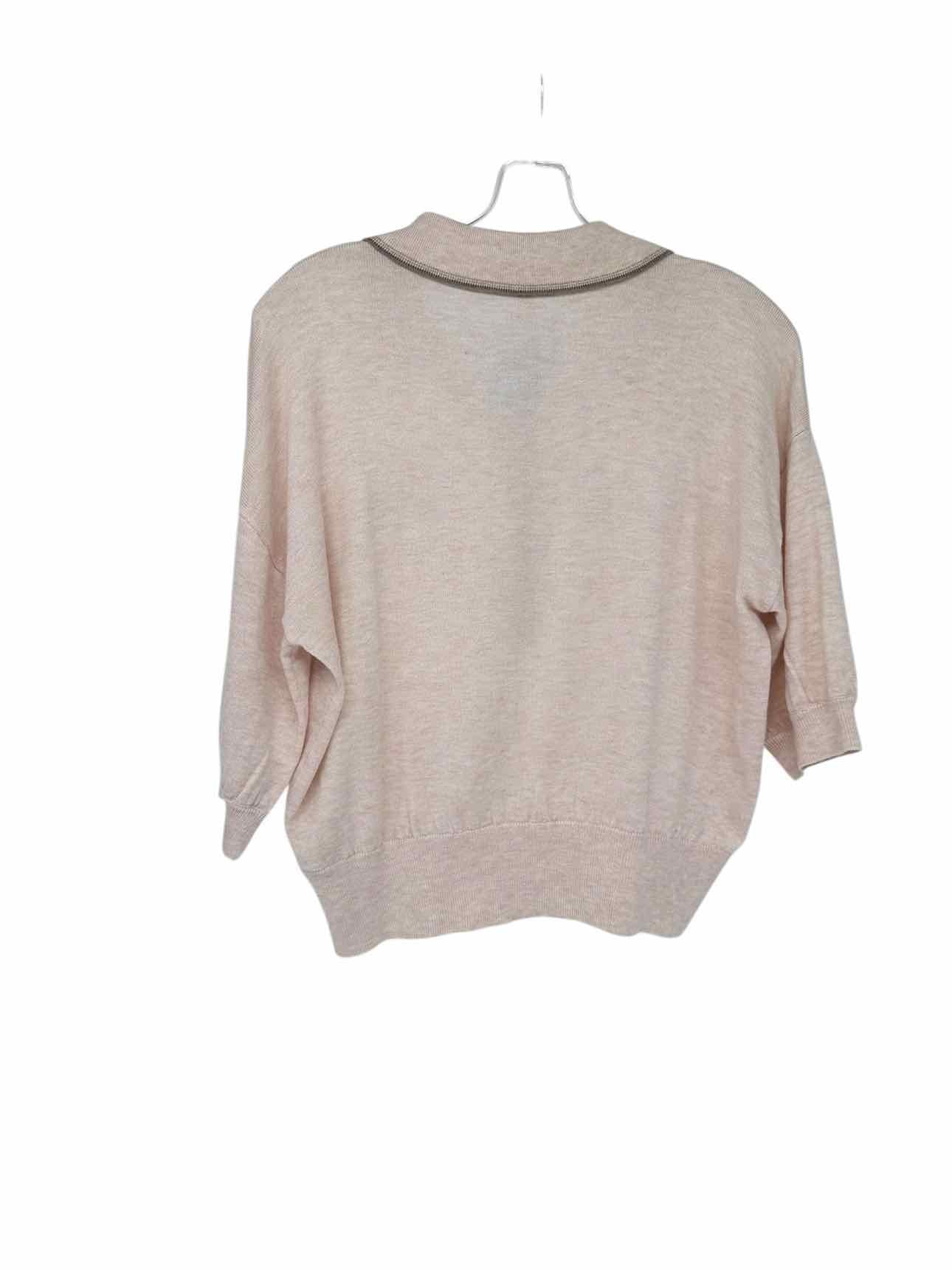 L'Agence Beige Masaki Polo Sweater Size M