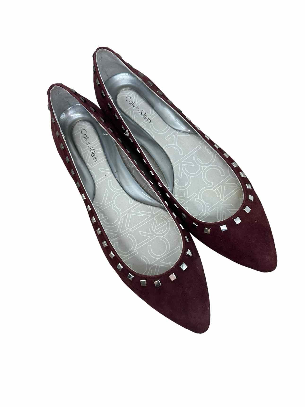 Calvin Klein Burgundy Flats SIZE 8 **NEW**