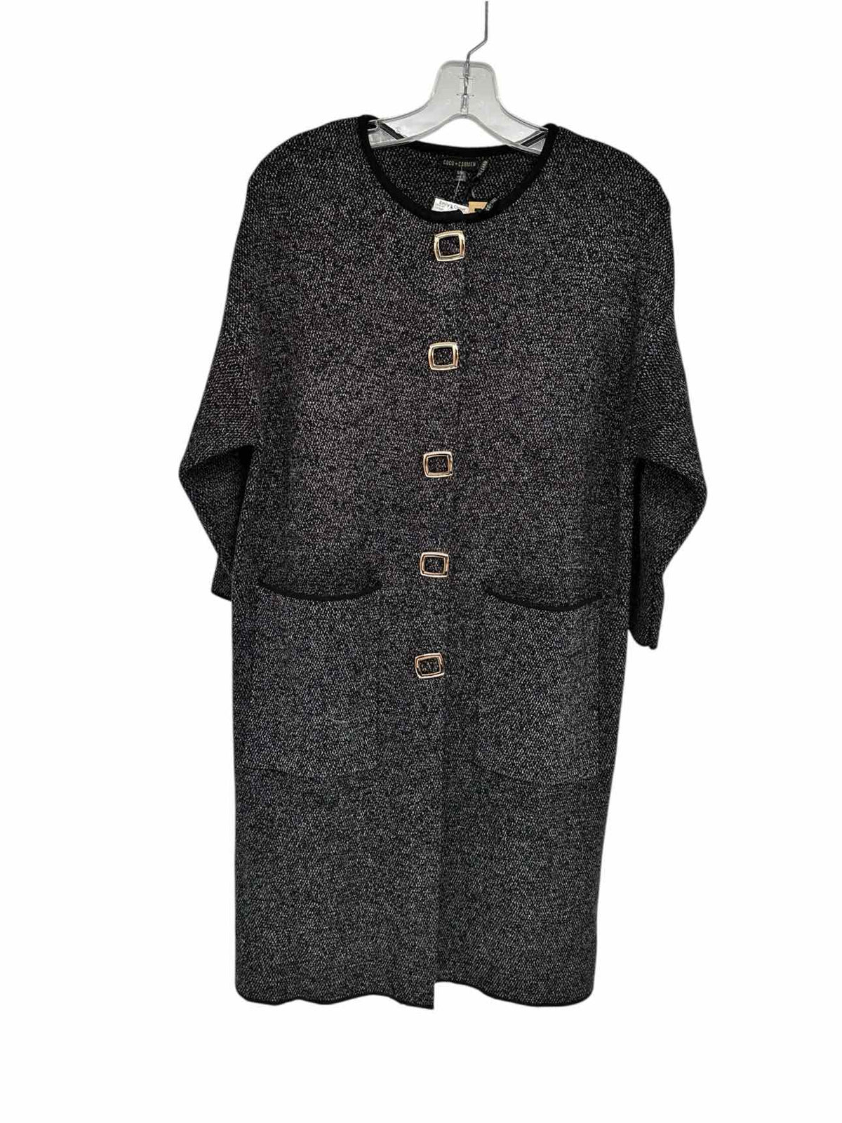 Coco +  Carmen Foggia 3/4 Sleeve Snap Front Cardigan Size S/M **NEW**