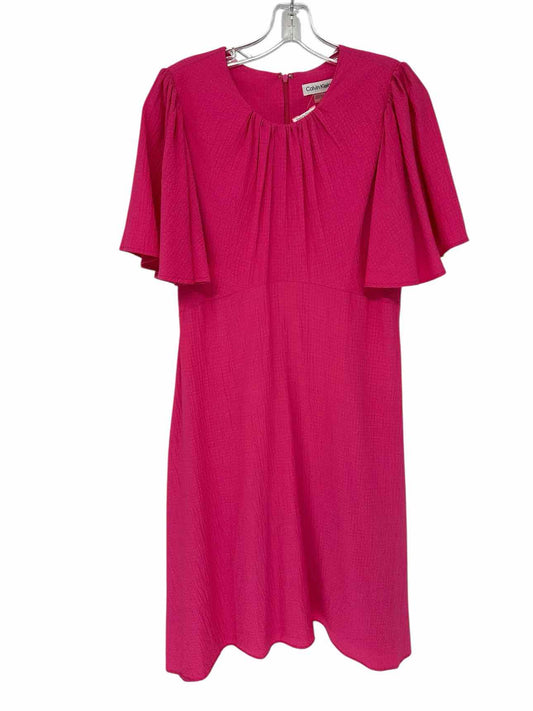 Calvin Klein Fuschia Midi Dress Size 8