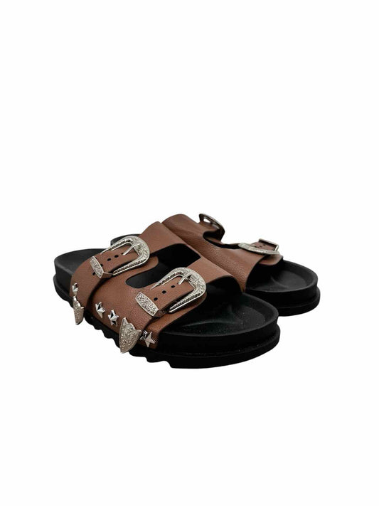 French Connection Western Slides Tan Shoe Size 8 **NEW**