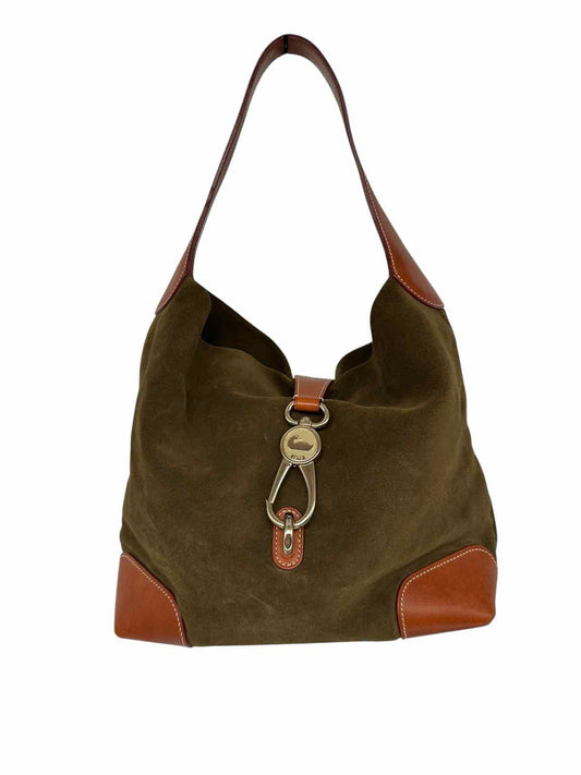 Dooney & Bourke Belvedere Logo Lock Olive Suede Hobo