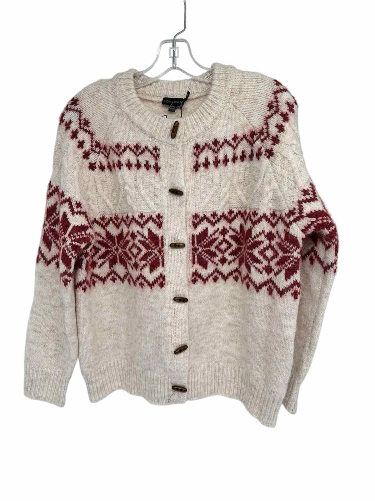 Coco +  Carmen Maalin Faire Isle Cardigan Size S/M  **NEW**