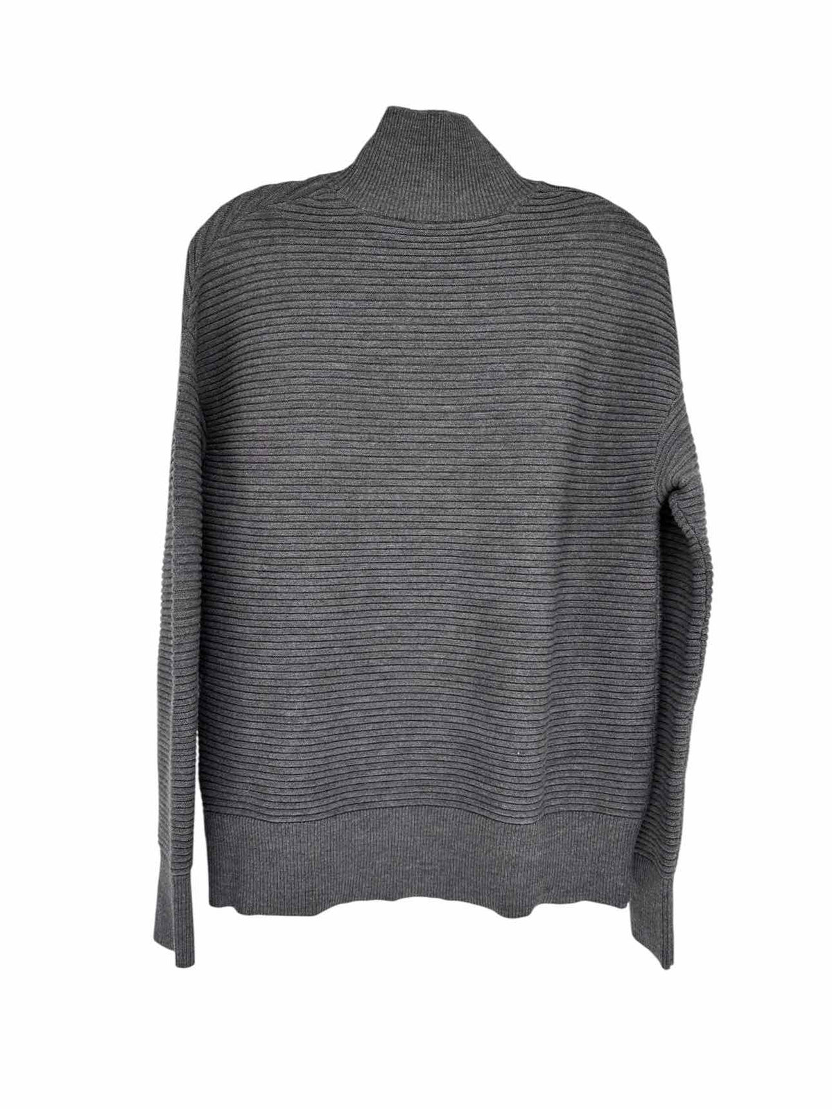 Theory Ribbed Mock Neck Sweater Gray Size S