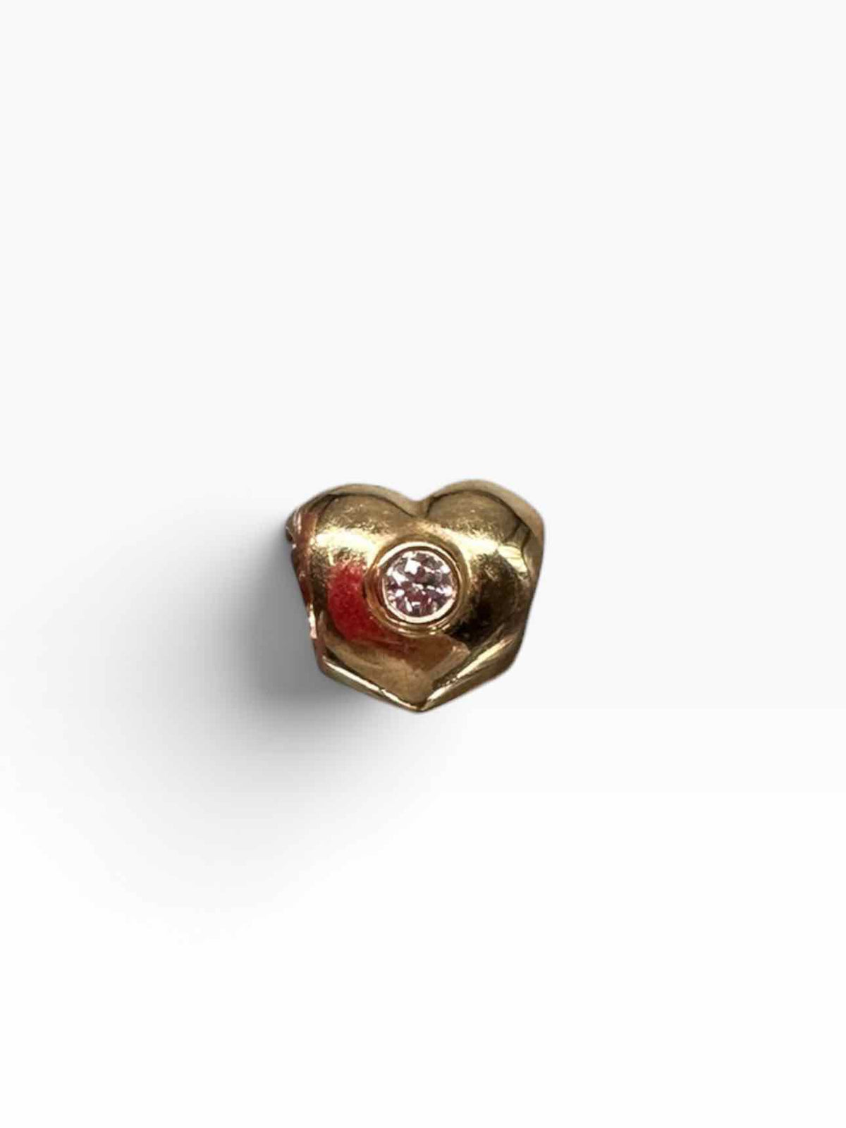 Pandora Retired 14k Gold & Diamond Heart Charm