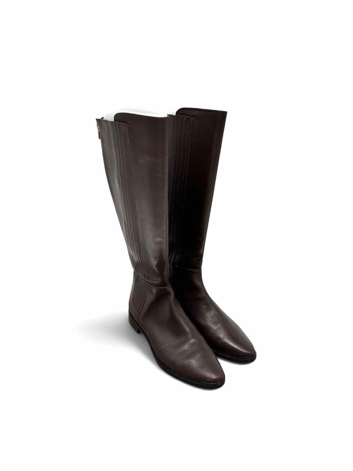 Calvin Klein Finley Tall Boots w/ Back Zipper Brown Shoe Size 9.5