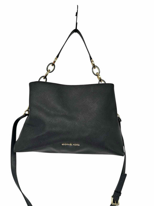Michael Kors Portia Black Leather Satchel