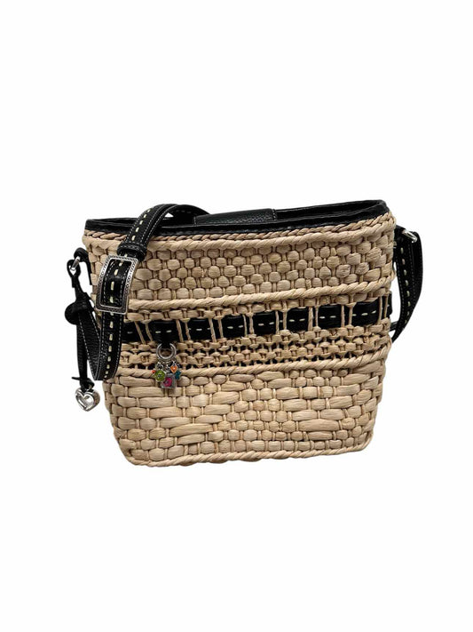 Brighton Tan Straw Shoulder Bag