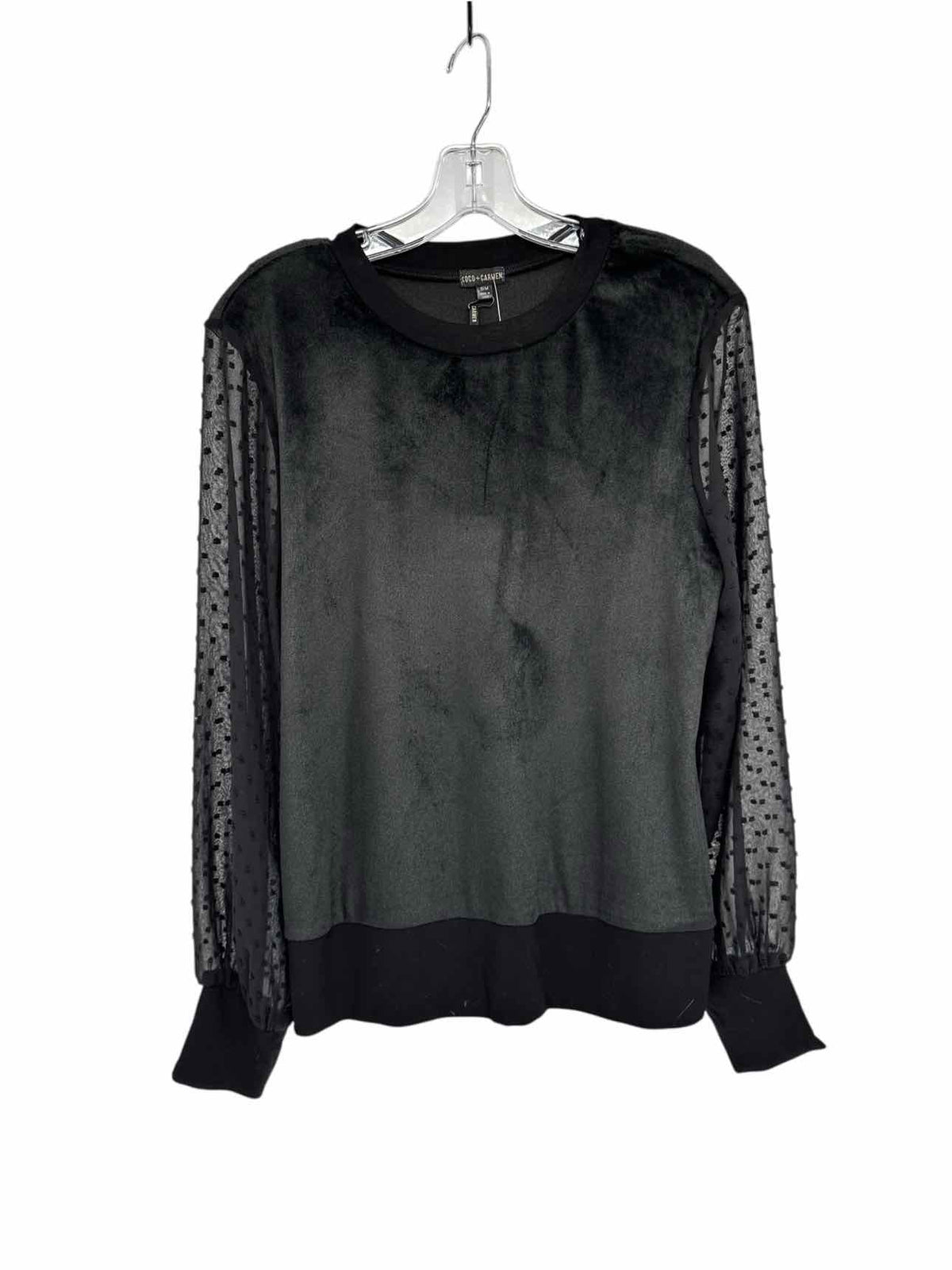 Coco +  Carmen Black Size S/M Long Sleeve Top **NEW**