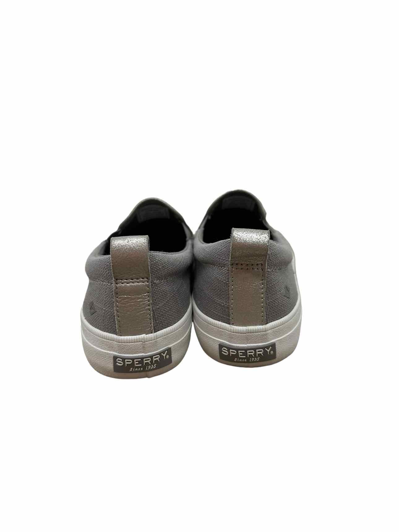 Sperry Gray Slip Ons SIZE 9.5