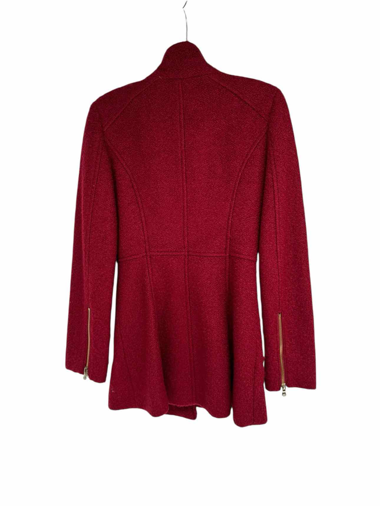 Guess Red Boiled Wool Peacoat Size XS