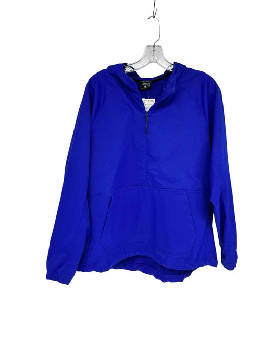 Nike Royal Blue Loose-Fit Half-Zip Packable Jacket Size L