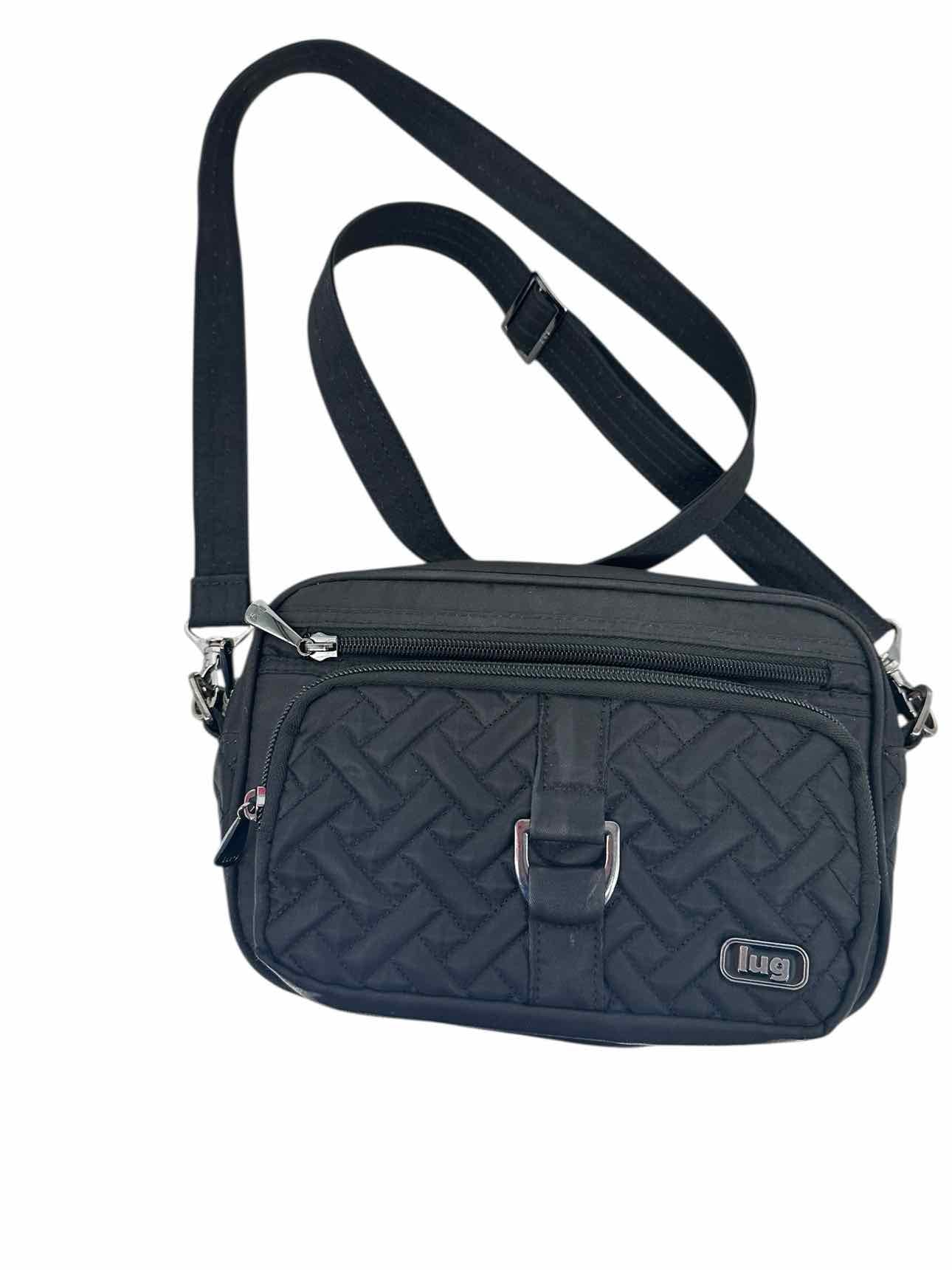 Lug Carousel Black Nylon Crossbody