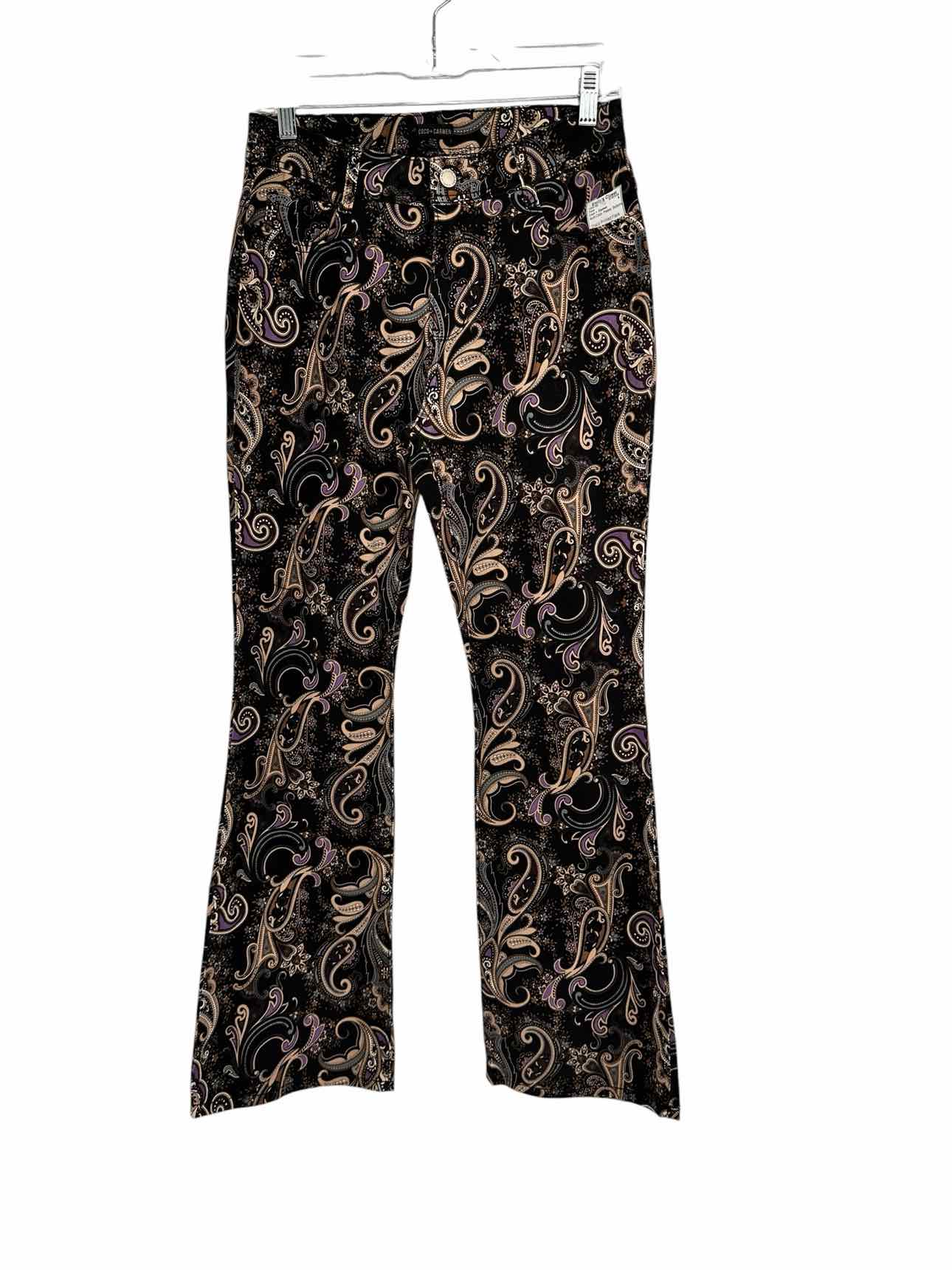 Coco +  Carmen Multi-Color Draco Printed Flare Pant Size S/M **NEW**