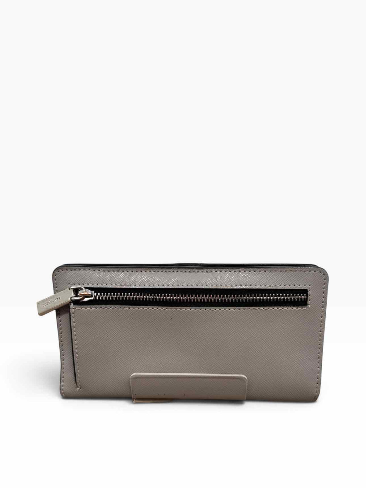 Kate Spade Gray Leather Colorblock Bi-fold Wallet
