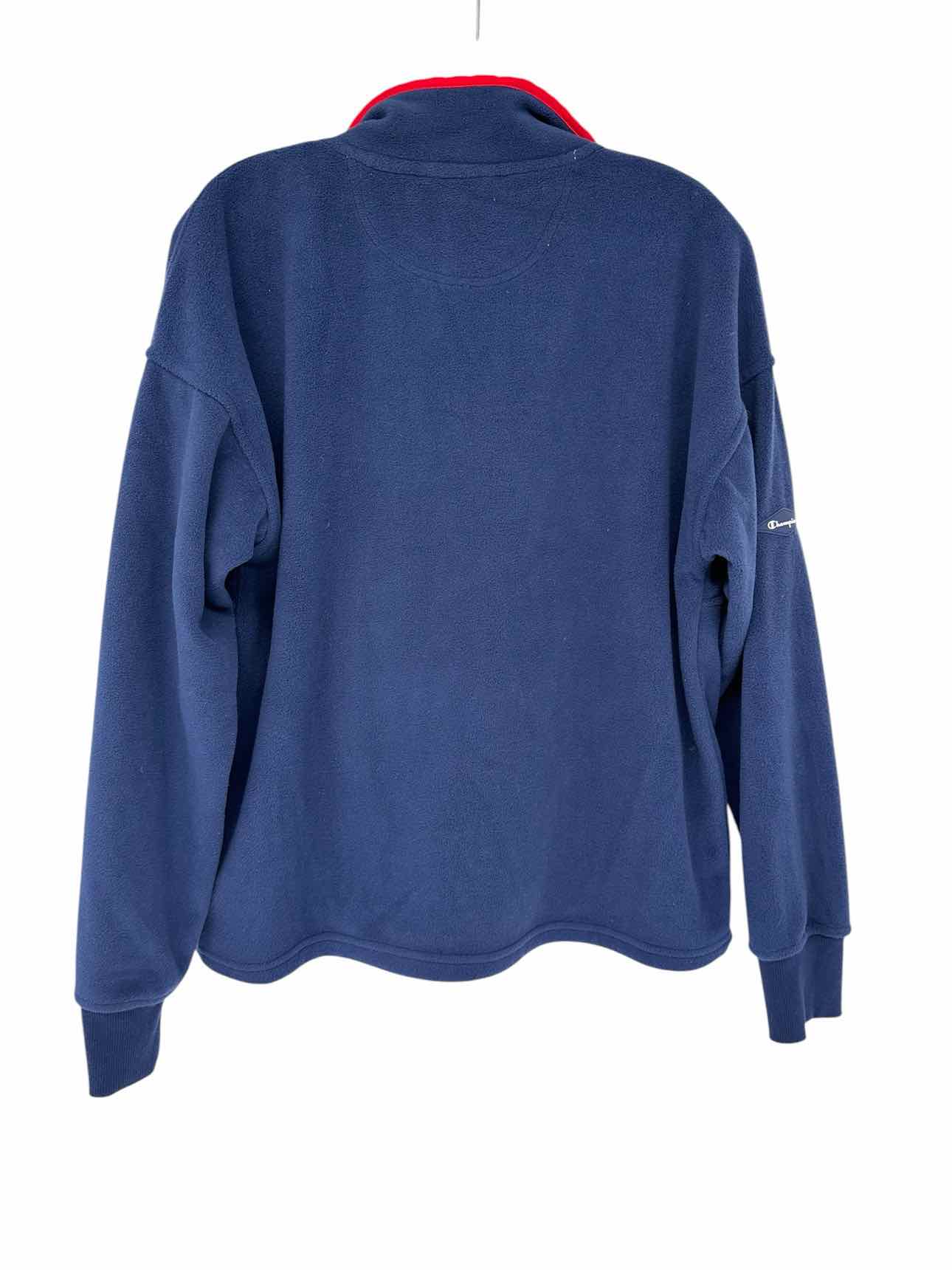 Champion Navy Half-Snap Sweatshirt Size M