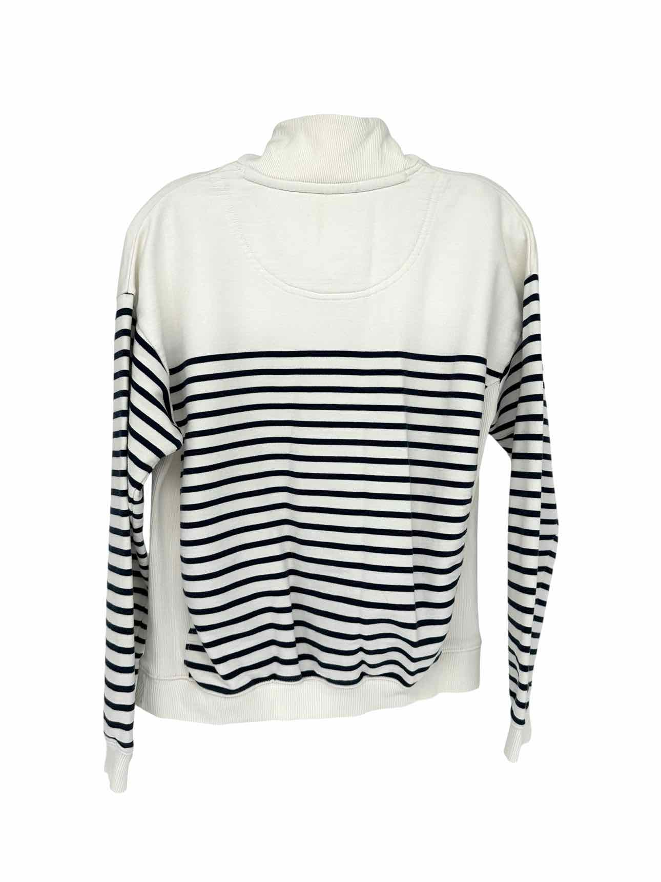 Fat Face White Quarter-zip Sweatshirt Size S