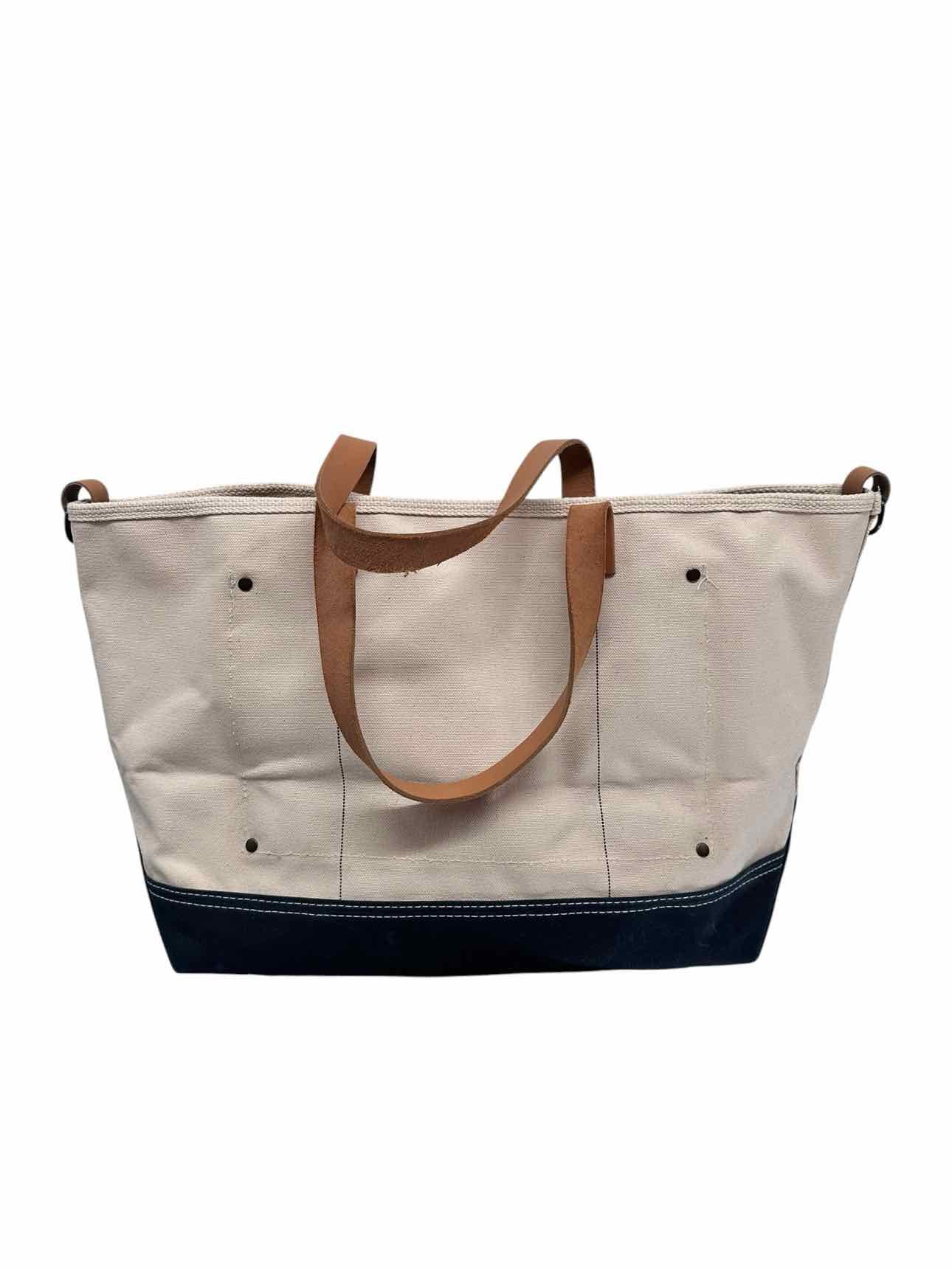 L.L.Bean Boat & Tote w/ Leather Trim  **NEW**