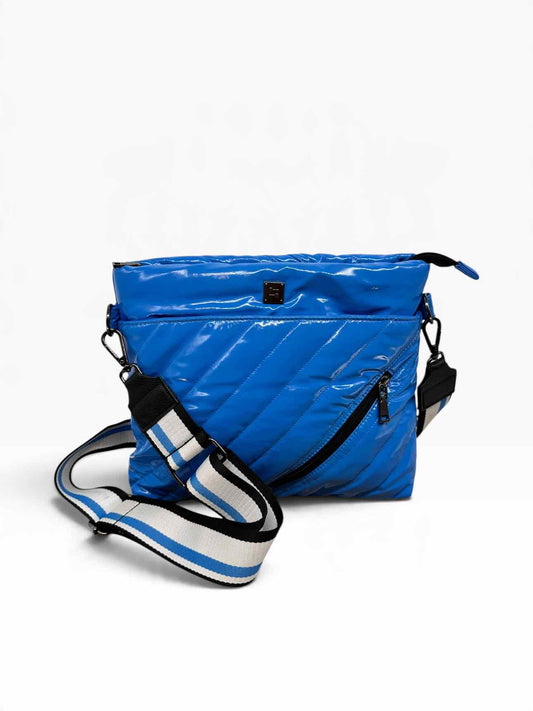 Think Roylin Blue Faux Leather Diagonal Crossbody