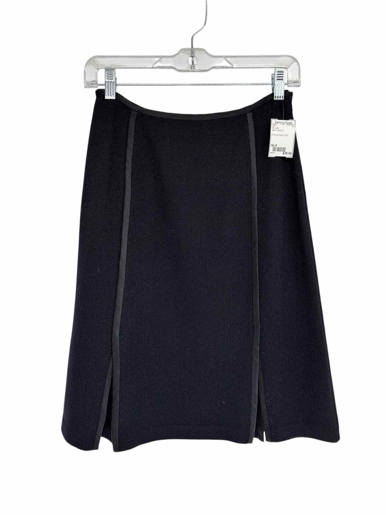St. John Black Size 4 Skirt