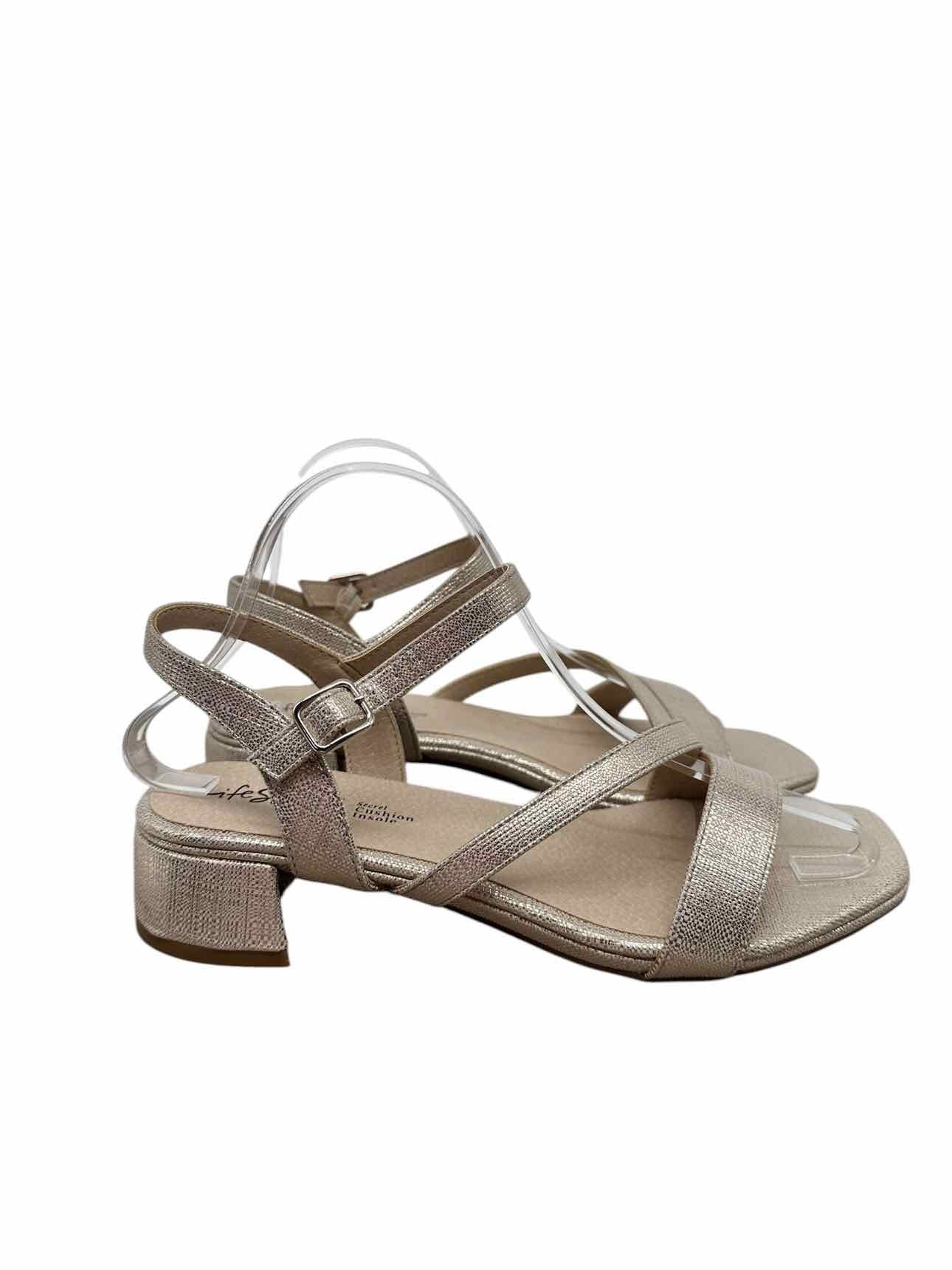 Life Stride Gold Julep Sandals Shoe Size 8.5