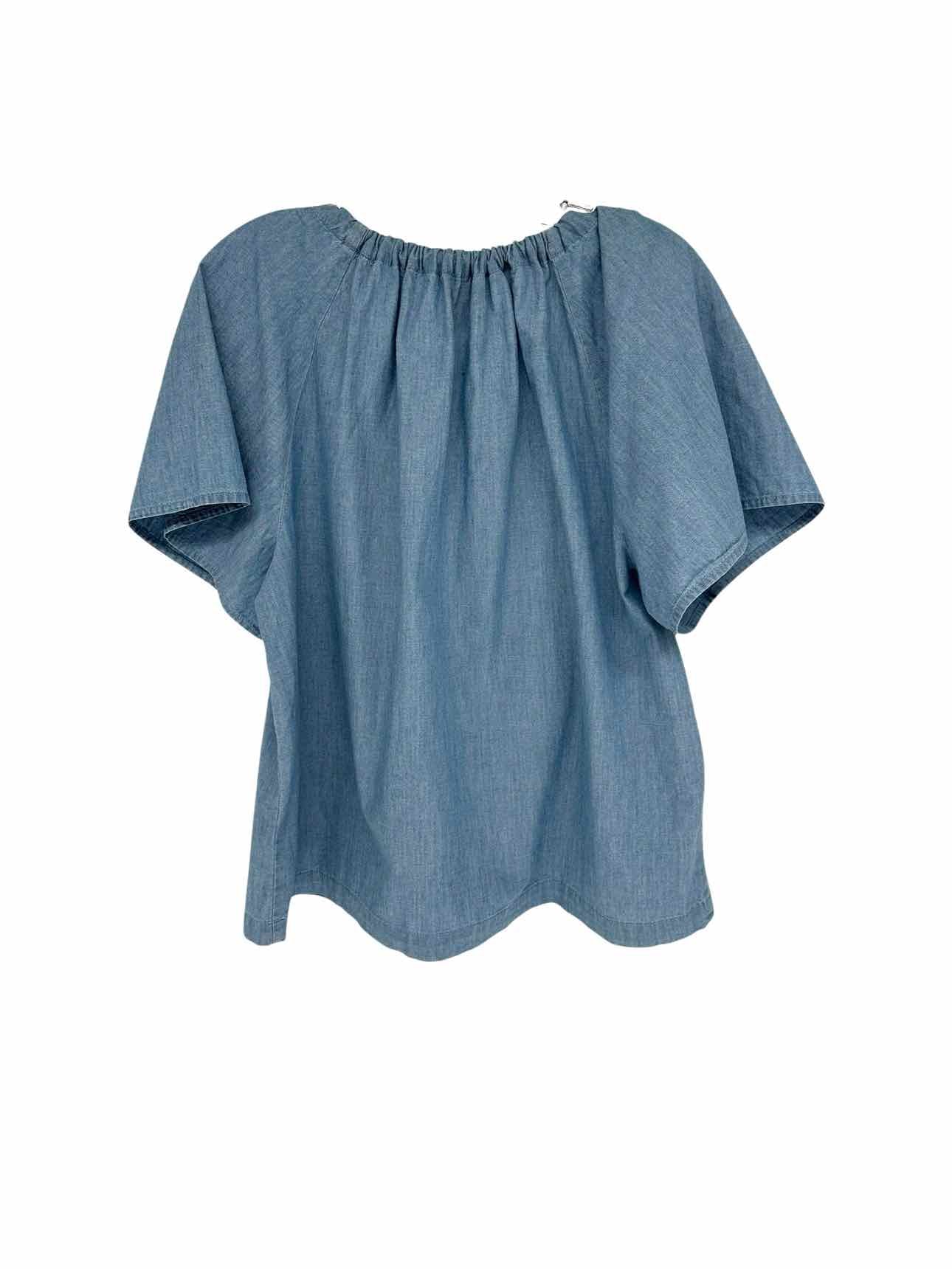 J. Crew Lt. Blue Size L Short Sleeve Top **NEW**