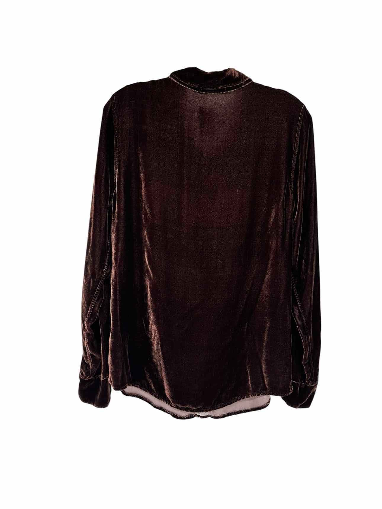 CP Shades Brown Romy Long Sleeve Top Size S