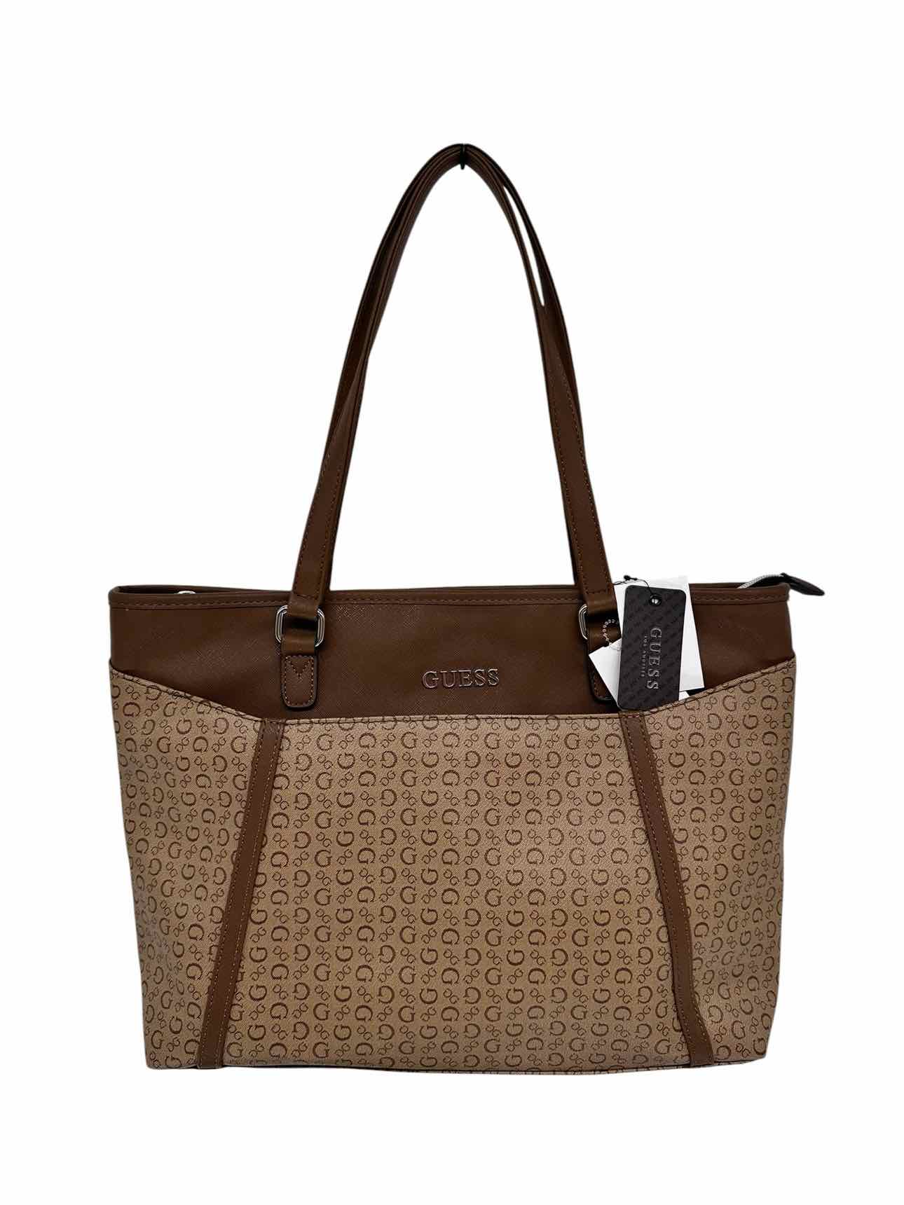 Guess Brown Faux Leather Tote