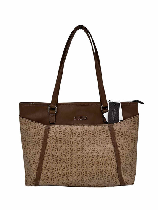 Guess Brown Faux Leather Tote