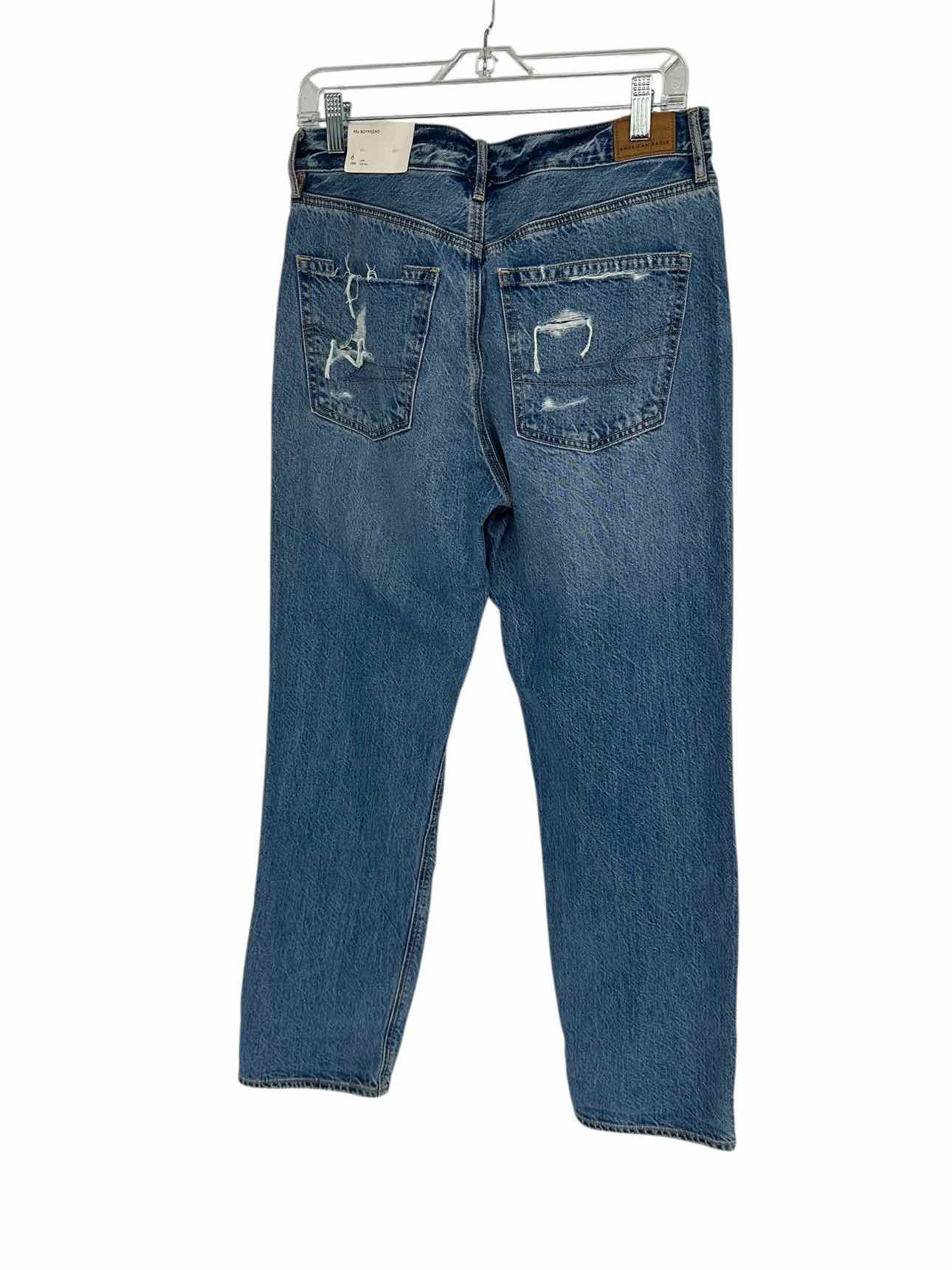 American Eagle 90's Boyfriend Long Length Blue Jeans Size 6  **NEW**